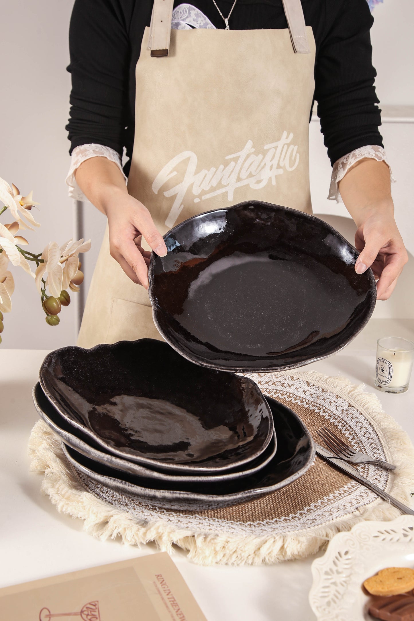 Imperial Onyx Organic Deep Plate Set (Copy)