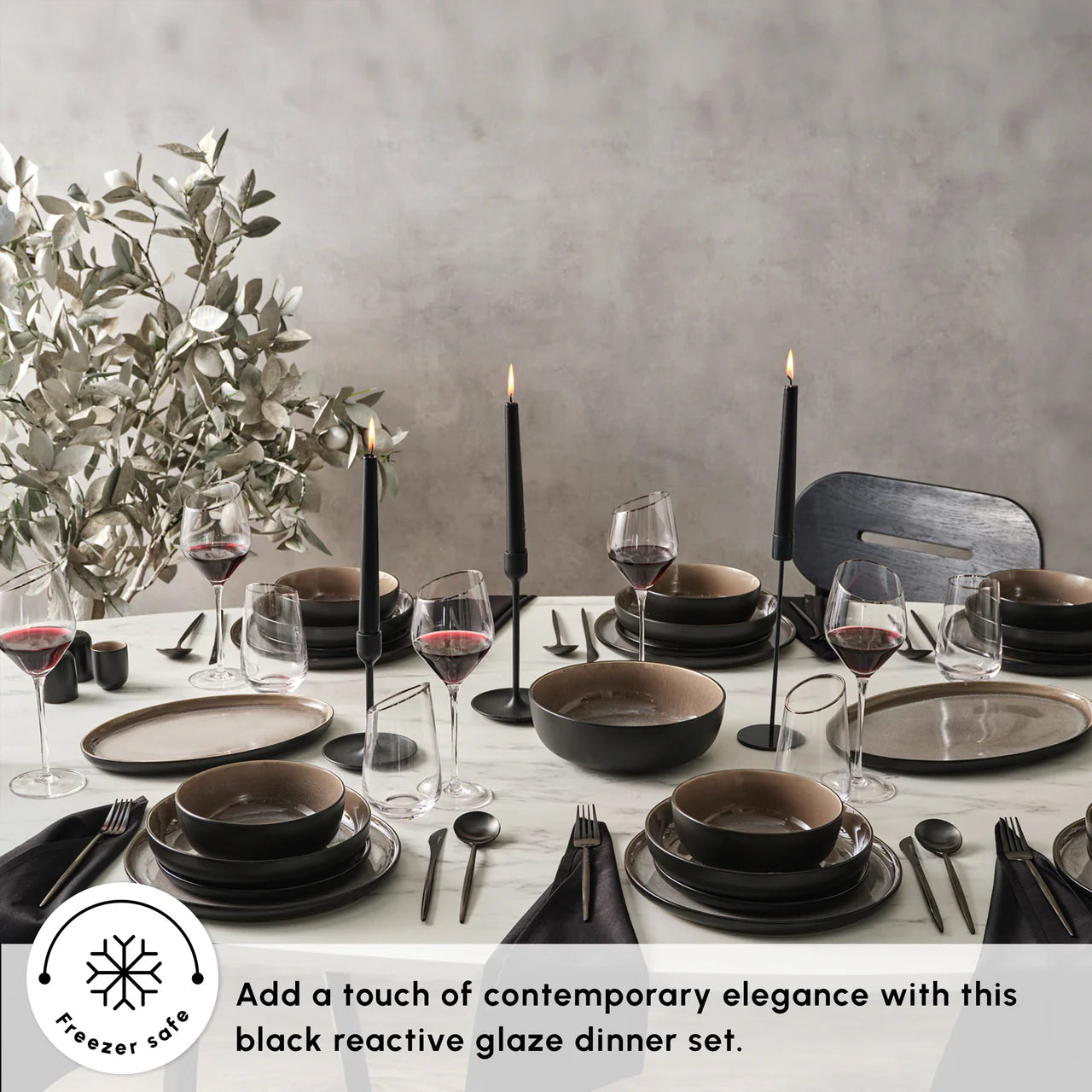 Earth Collection Mercure — 59-Piece Stoneware Set for 12