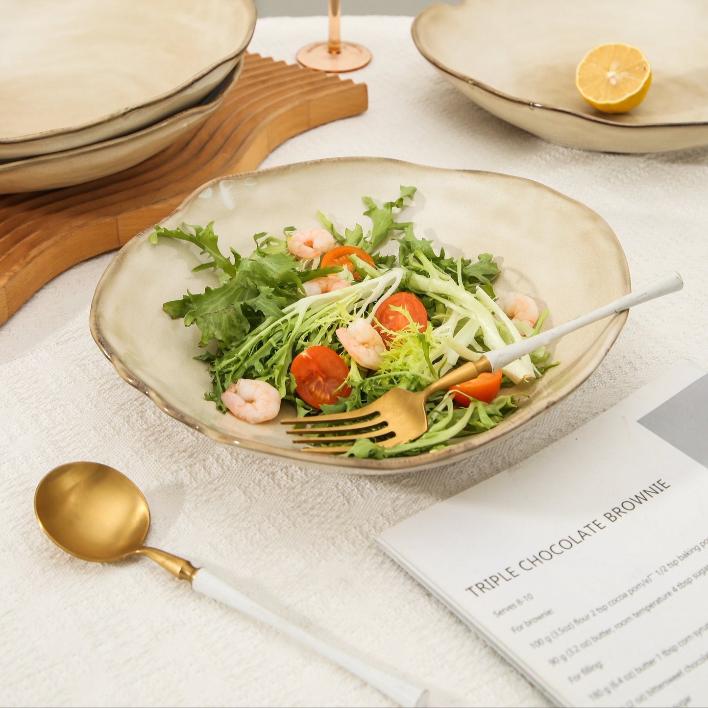 Crema Deep Organic Plate Set