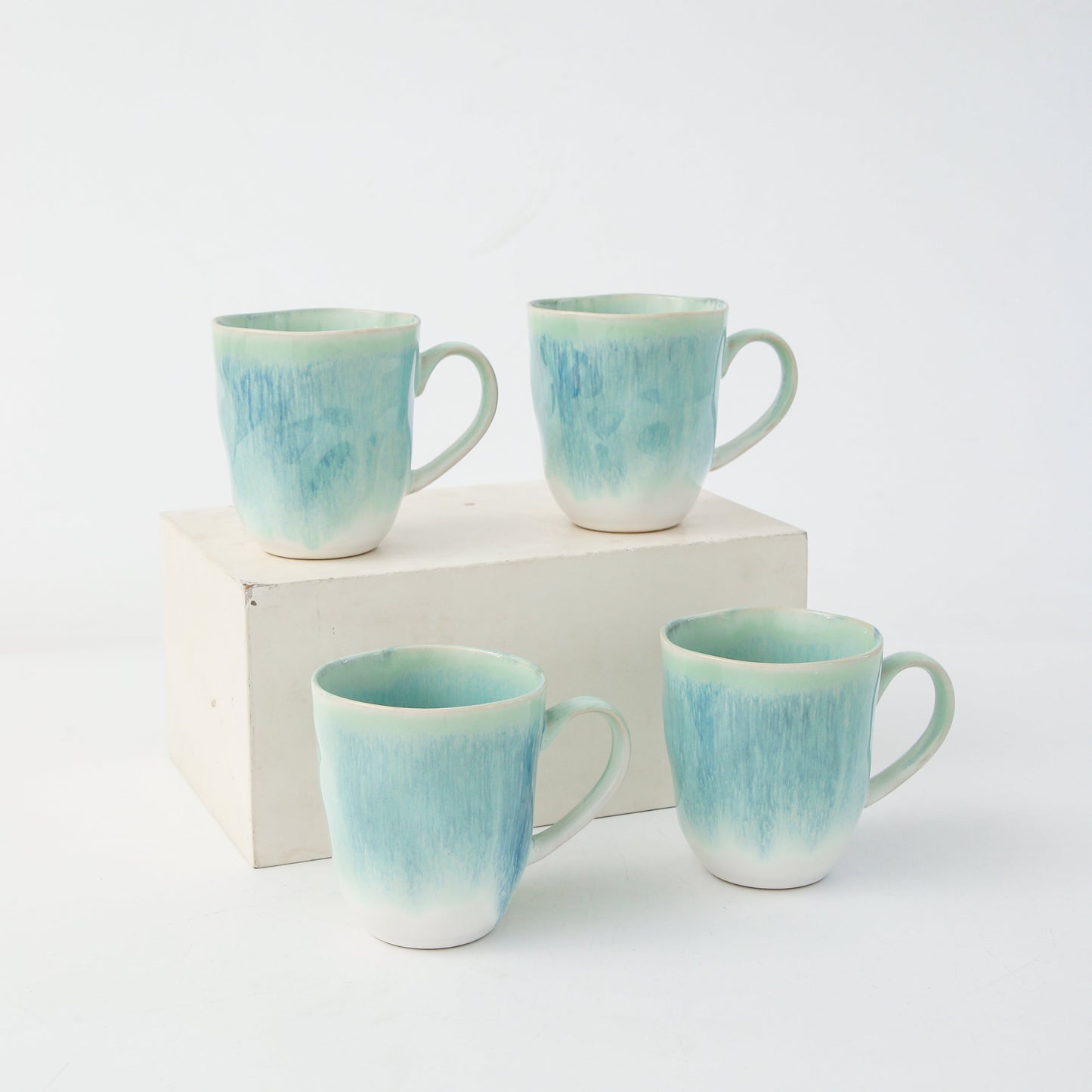 Aqua Blue Organic Mug Set