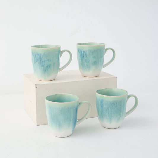Aqua Blue Organic Mug Set