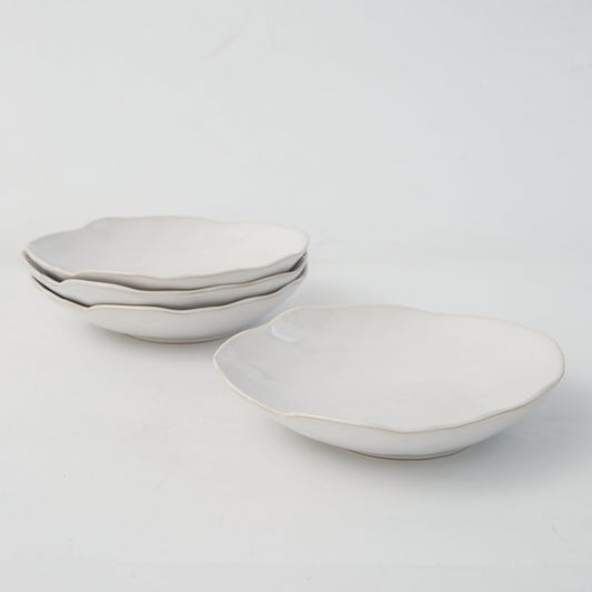 Pearl White Organic Deep Plate Set